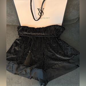 Victoria's Secret Black Glittery PJ Set Trio
